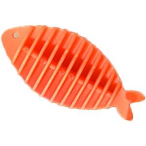 A orange Fish Shape Silicone Laundry‎ Detergent Ball for Washing Machines (4632)